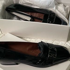 Hispanita Davinia Black Leather Flats New